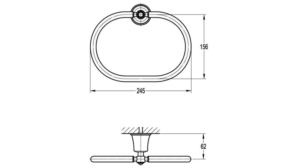 Móc tròn treo khăn Arden bằng đồng - FH8985C