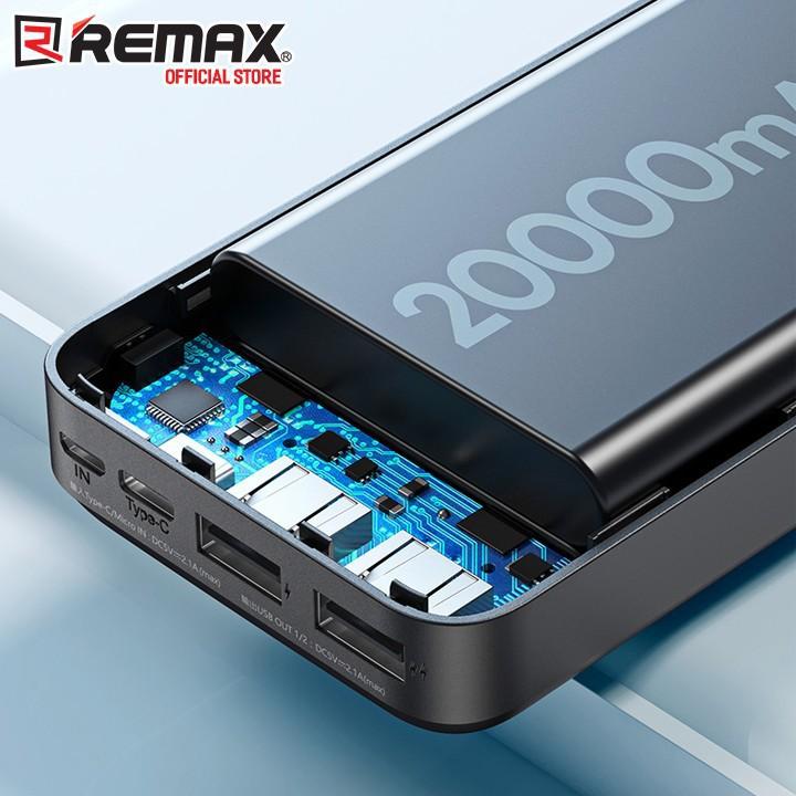 Pin Sạc Dự Phòng 20000mAh Remax RPP-166 Lango Series Fast Charing 2.1A Tích Hợp 2 Cổng USB(HÀNG CHÍNH HÃNG)