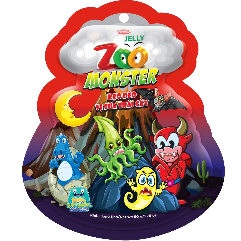 Kẹo dẻo Zoo Monster 96g Bibica- vương quốc kẹo dẻo đầy màu sắc