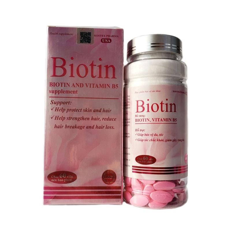 BIOTIN ROTEX PHARNA USA Chai 60 Viên - Rostex- Tủ Thuốc Bảo Châu