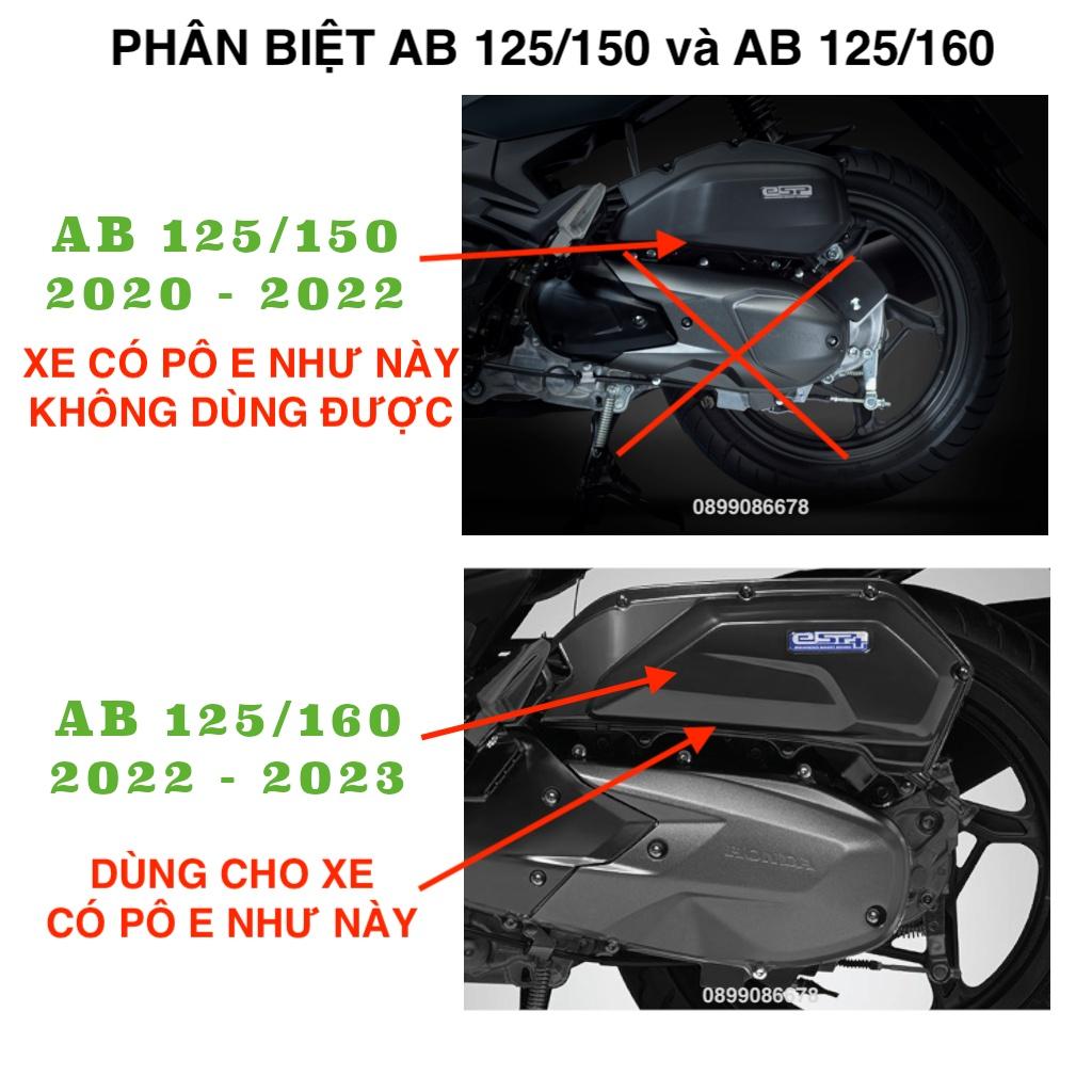 Thảm Để Chân Dành Cho Xe AirBlade (AB) 125/160 đời 2022-2023 - Carbon / Inox / Crom / Cao su - Loại 1