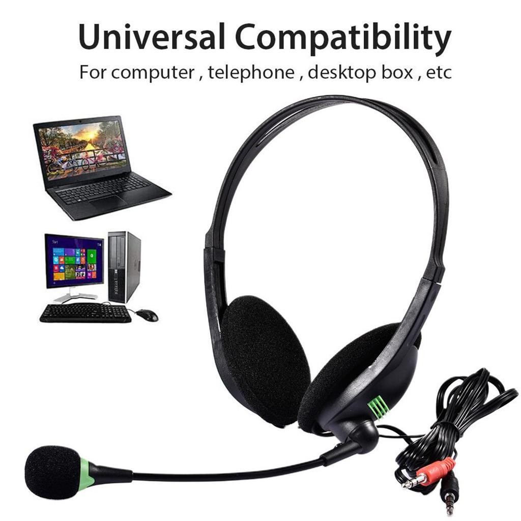 3.5mm Laptop PC Computer Headset with Mic Noise Cancelling for Call Center