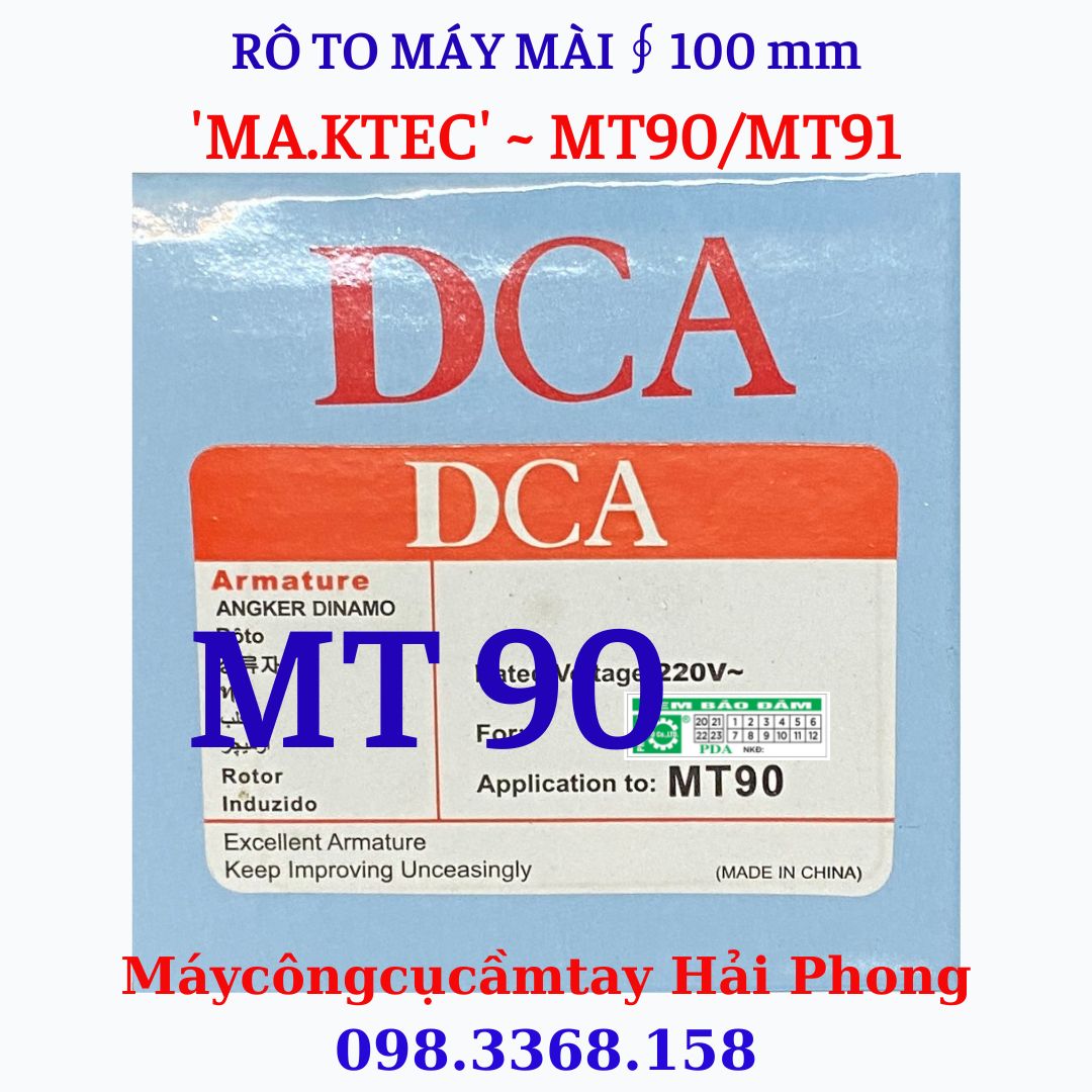 Rô to máy mài góc Mod. 'MT90' / 'MT91' dùng cho 'MAK.TEC' F100 mm
