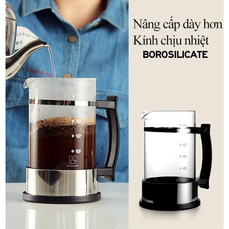 Bình ép kiểu Pháp 600ml pha cà phê , pha trà