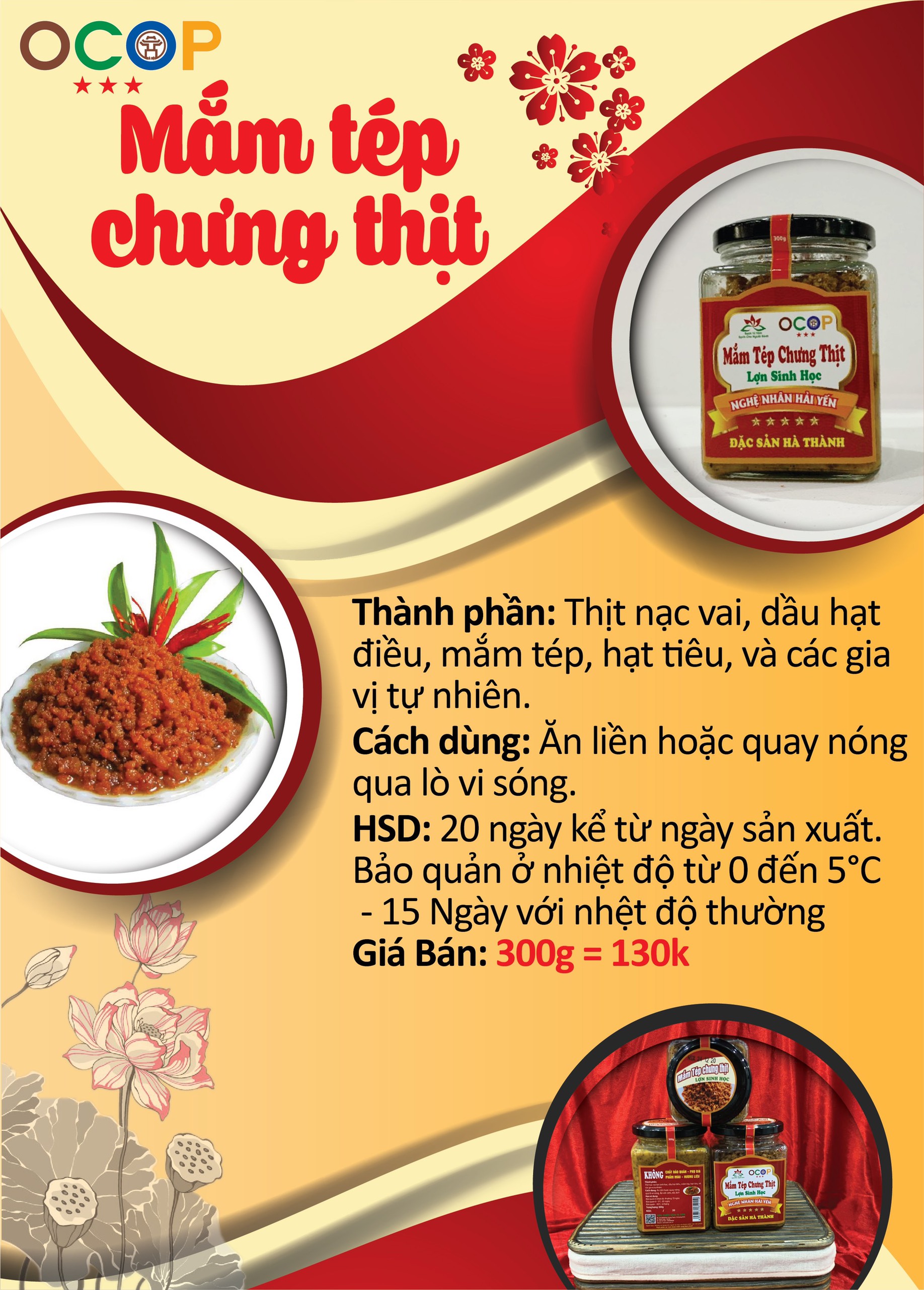 Thịt chưng mắm tép 300g