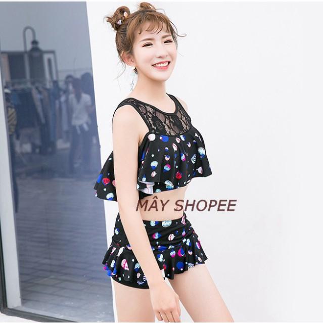 freeship Áo Tắm Bikini 2 Mảnh Phối Ren AT047 (bikini đồ bơi)