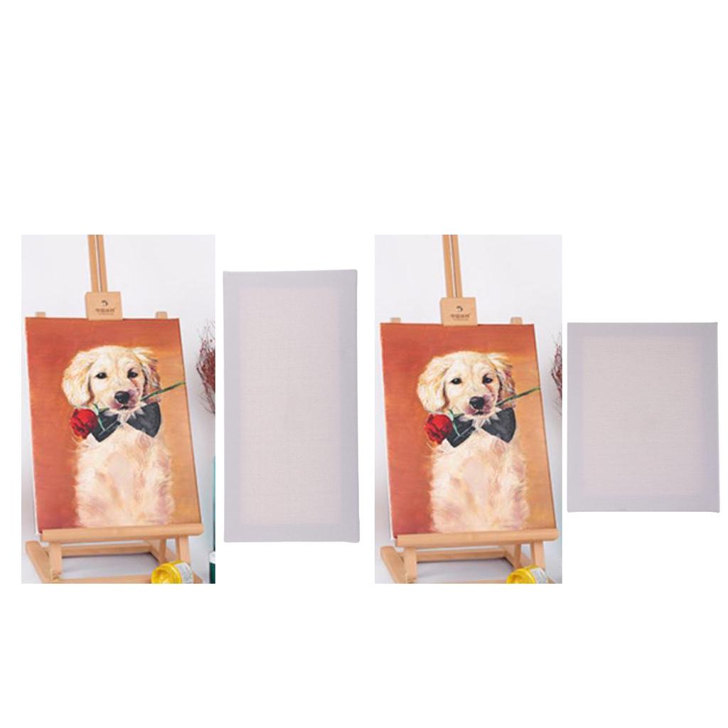 2x 12"x8" 8"x16" Blank Wooden Frame Canvas Panel Boards For Oil Painting