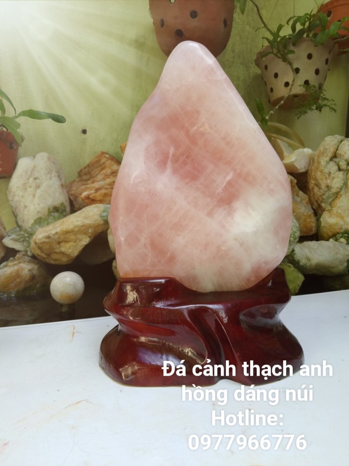 Đá Cảnh - Đá Trấn Trạch Thạch Anh Hồng - 7,8kg