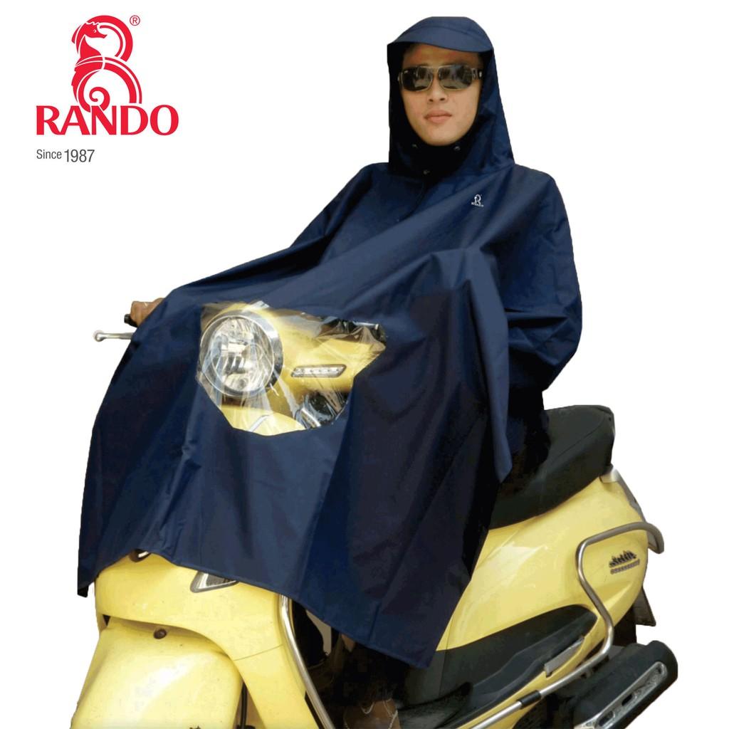 Áo mưa Poncho vải BEST có kiếng phủ đèn xe máy RANDO