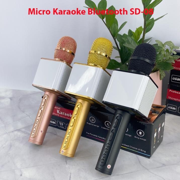 Micro Karaoke Bluetooth YS-91 Mic không dây có chỉnh giọng hỗ trợ ghi âm thẻ nhớ bass chuẩn BH6 tháng