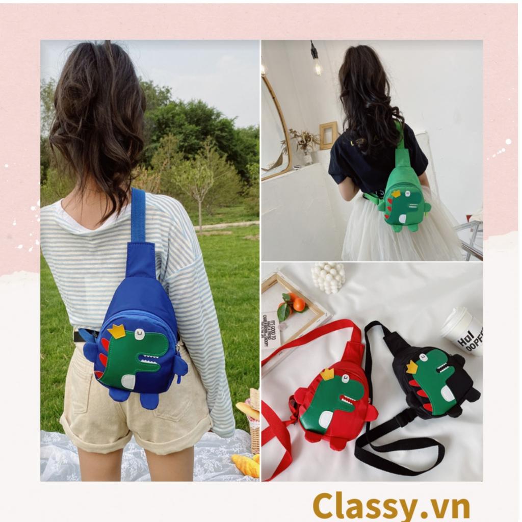 Ba lô vải canvas Classy mô phỏng hình chú khủng long đáng yêu T602