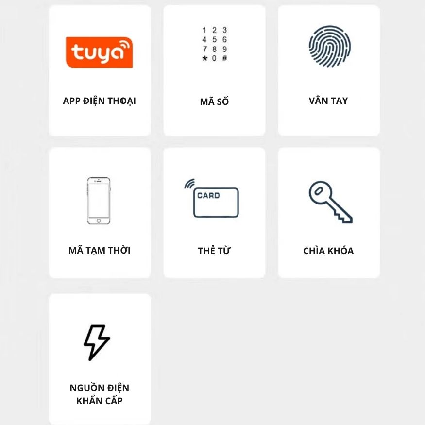 Khóa Thông Minh Kachi MK42 - Chuyên Dụng Cửa Nhôm Xingfa, Cửa Kính | Mở Khóa Qua App Tuya, Vân Tay, Thẻ Từ | Chống Nước IP65 - hàng chính hãng
