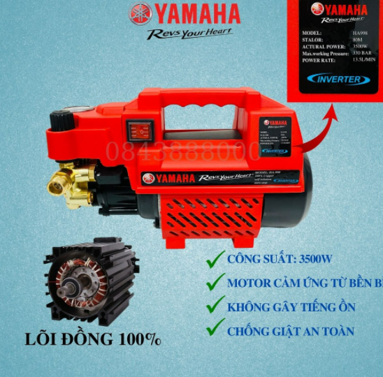 Máy rửa xe mini I Máy rửa xe cao áp YAMAHA 2800W HA889 - Có áp chống giật - Chống cháy (bảo hành 24 tháng