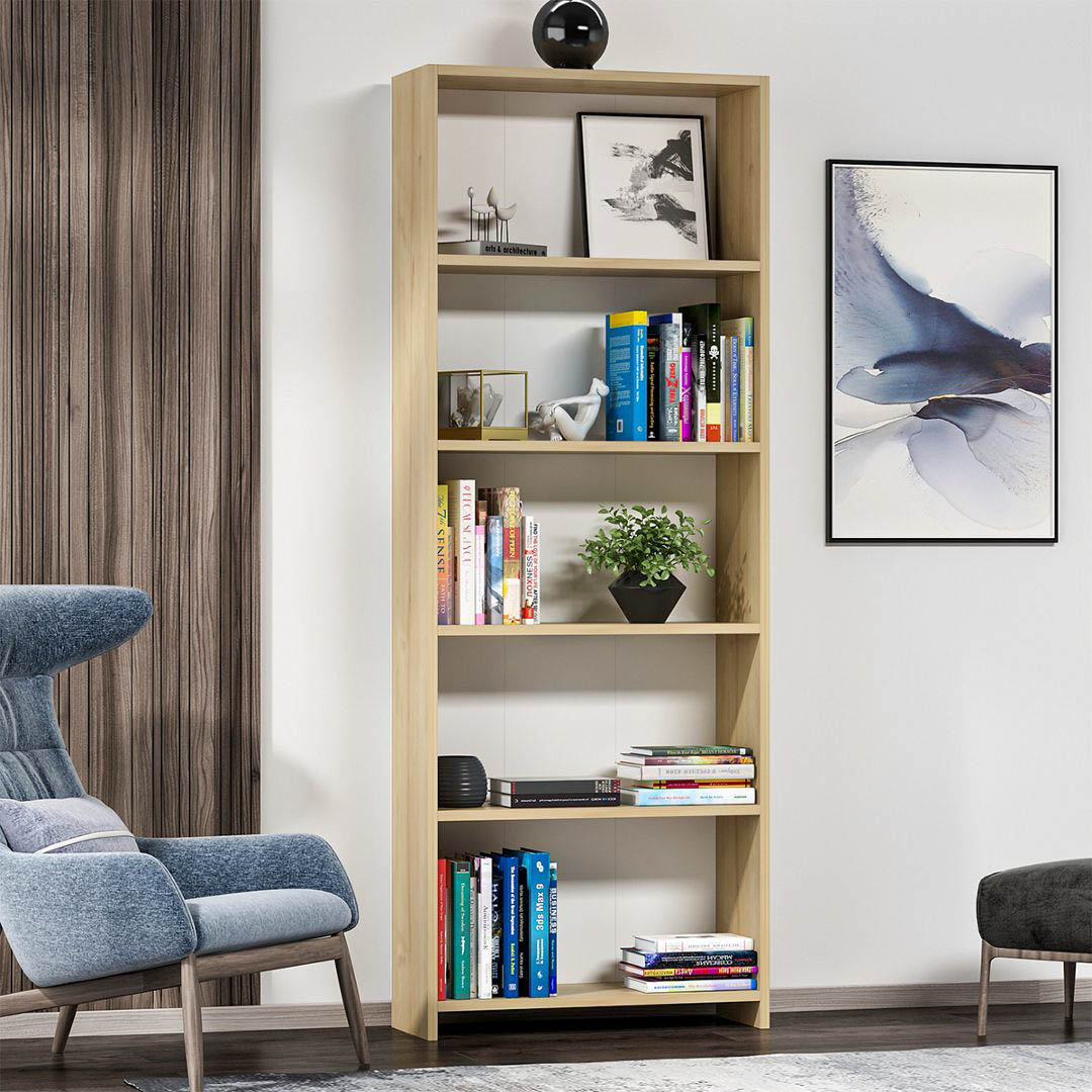 Kệ sách gỗ MDF gia đình thiết kế tiện dụng SMLIFE Blom