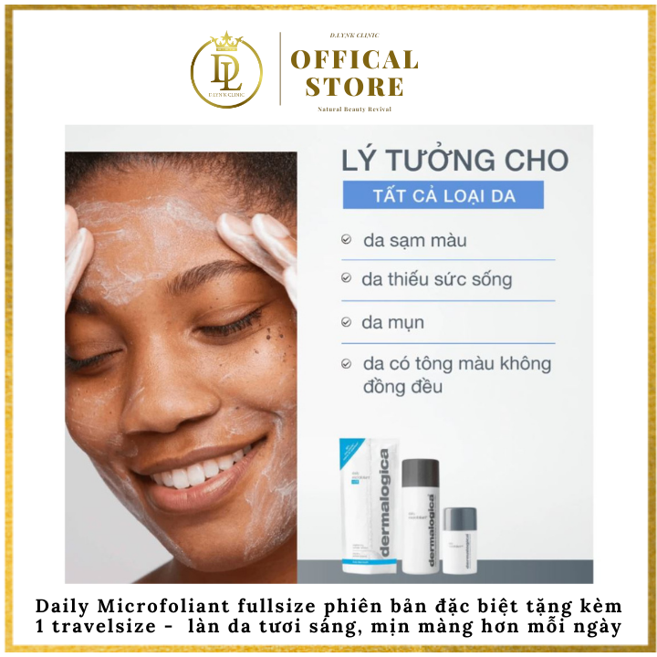 Daily Microfoliant fullsize phiên bản đặc biệt tặng kèm 1 travelsize - Tẩy da chết giúp làn da tươi sáng, mịn màng hơn mỗi ngày