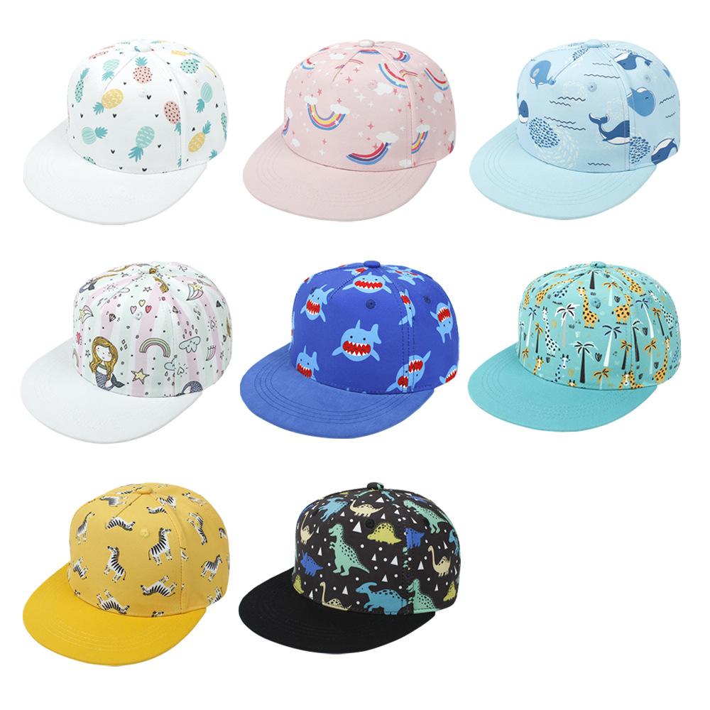Trẻ em Khủng long in bóng chày mũ bóng chày ngoài trời Mũ điều chỉnh Trucker Cap Mũ trẻ em Mũ cho bé trai từ 1-8 tuổi Color: h Age Range: 1-2 Years