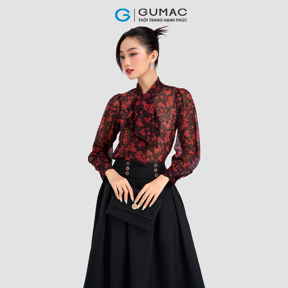 Áo kiểu thắt nơ GUMAC AD03066