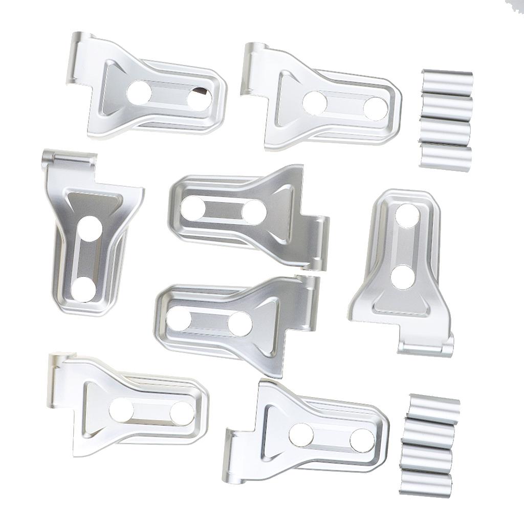 8Pcs Silver Door Hinge Covers Trim Fits for 2018 Wrangler JL Unlimited