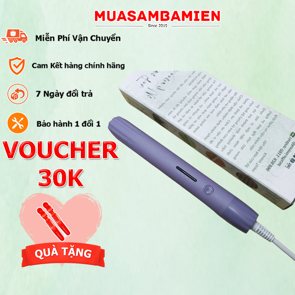 Máy Bấm Tóc, Dập Phồng Chân Tóc Chân Vuông 2in1, Mềm Mượt, Không Gãy Tóc Bảo Hành 1 Đổi 1