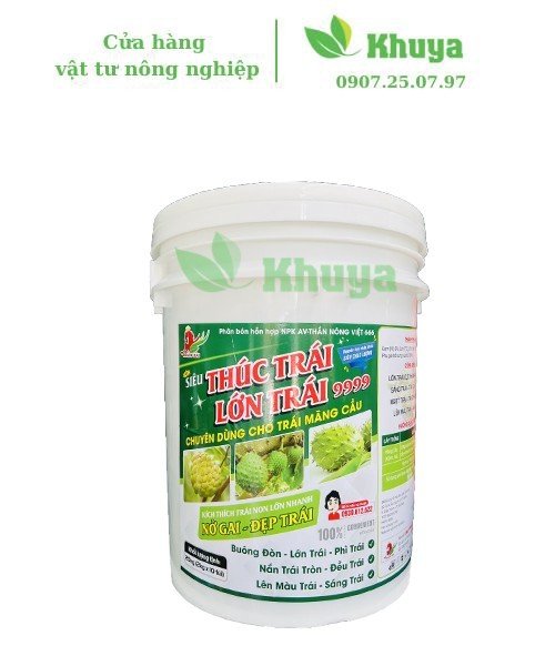 Phân bón lá NPK Siêu Thúc Trái Lớn Trái 9999 20kg Nở gai - Đẹp trái