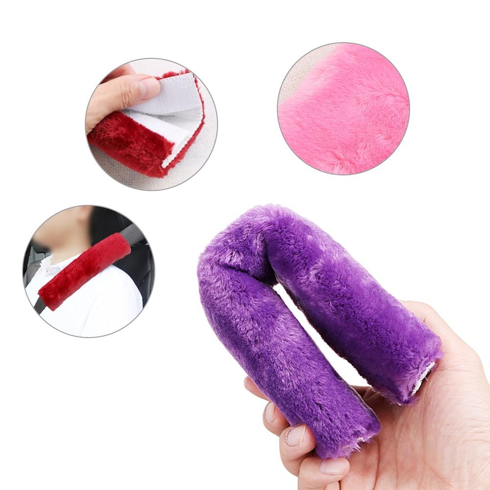 Set 2 đệm bọc dây an toàn xe hơi bằng vải bông mềm mại thoải mái