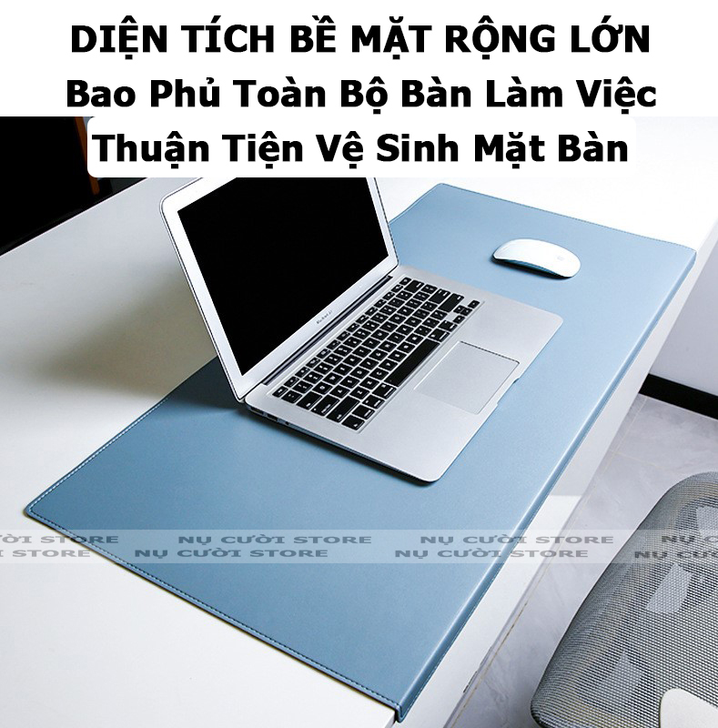 Tấm Lót Chuột Gấp Cạnh, Size Lớn; Pad Bàn Phím Da PU Khổ Lớn; Miếng Lót Chuột Chống Trượt, Bảo Vệ Cổ Tay - Hàng Nhập Khẩu