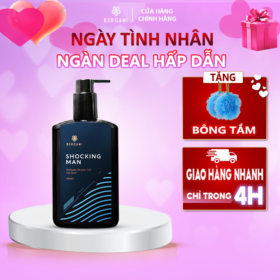 Sữa tắm hương nước hoa cho nam Bergami Shocking Man - 330ml - Mùi hương lôi cuốn