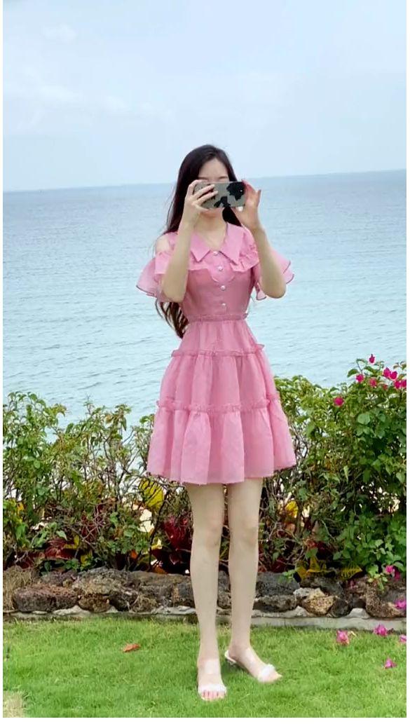 TOBE1SHOP Phong cách Pháp công chúa gió ngọt ngào khí chất đầm trẻ em mùa hè 2023 biển nghỉ mát gió về