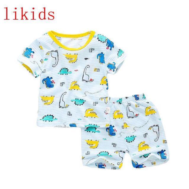 Bộ cotton tre hàng xuất đẹp cho bé trai