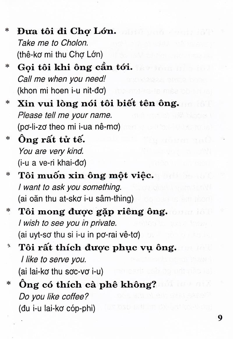 Sách Căn Bản Đàm Thoại Tiếng Anh (Dành Cho Tài Xế Taxi, Cyclo, Honda Ôm) (Tái Bản)