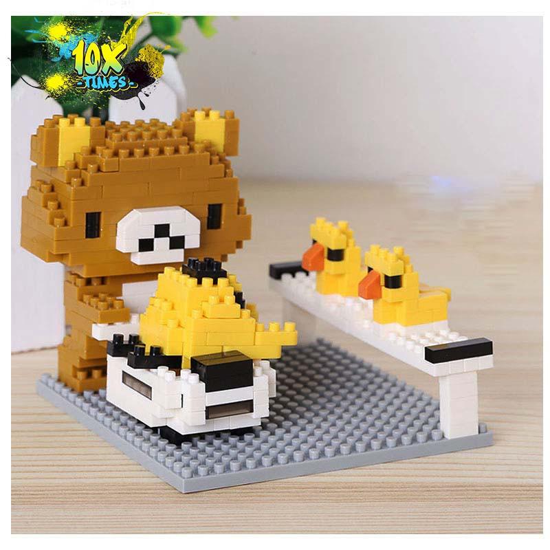 Đồ chơi Lego 3d gấu nâu Rilakkumar dễ thương quà tặng sinh nhật trẻ em, tặng bạn trai bạn gái