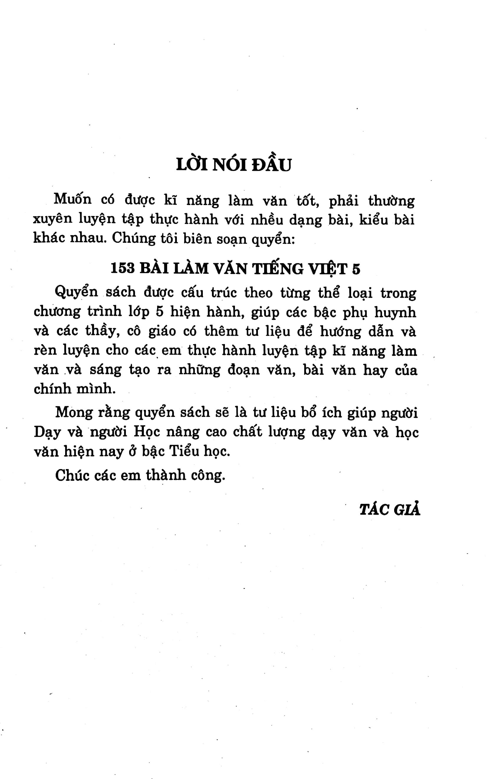 153 Bài Làm Văn Tiếng Việt 5