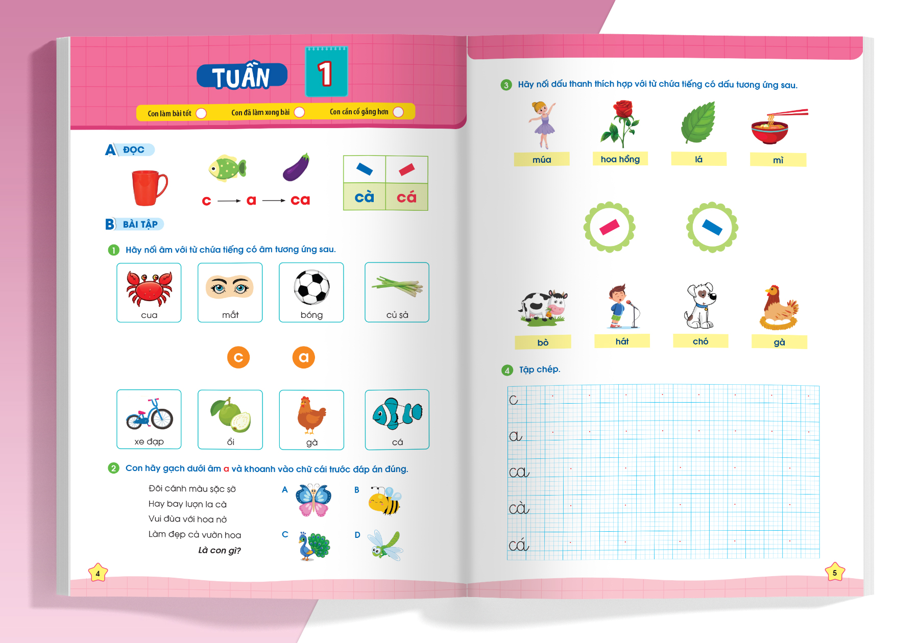 Phiếu Bài Tập Cuối Tuần Tiếng Việt 1
