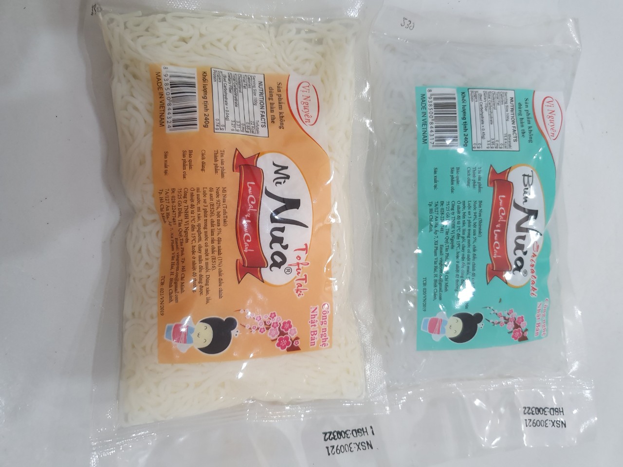 Combo 1 Gói Mì Nưa 1 Gói Bún Nưa Vị Nguyên 240Gram