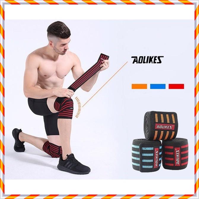 Dây Quấn Đầu Gối Tập GYM, Đai Gối Squat size 180 x 8cm