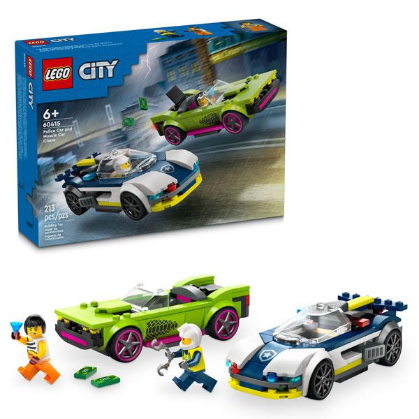 Đồ Chơi Lắp Ráp Xe Cảnh Sát Truy Đuổi Tội Phạm - Police Car And Muscle Car Chase - Lego City 60415 (213 Mảnh Ghép)