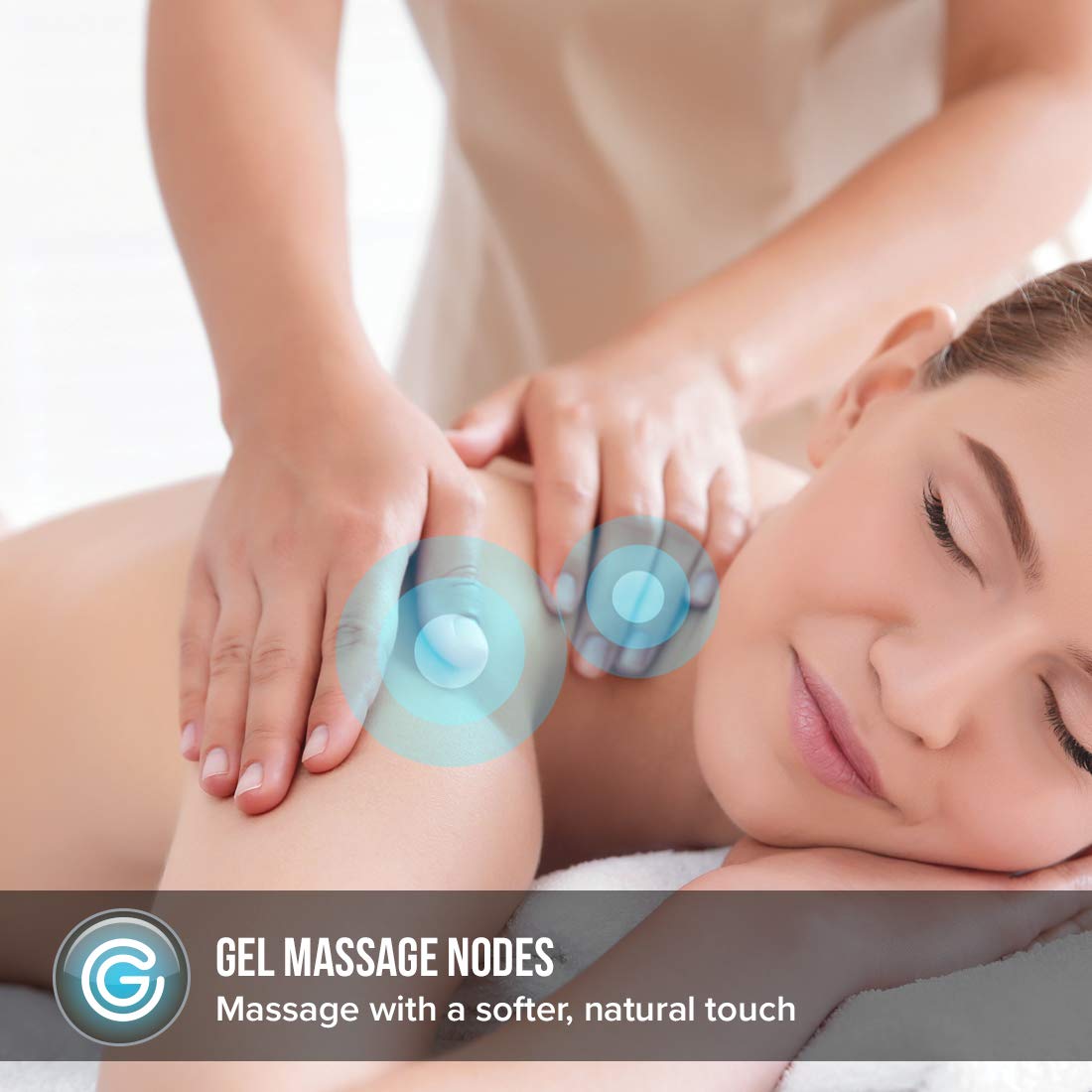 Đai massage vai cổ gáy USA công nghệ 3D Shiatsu GEL ( kèm Nhiệt , hồng ngoại ) HoMedics NMS-700RCG-EU nhập khẩu USA