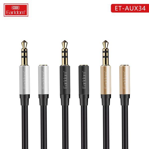 Nối dài tai nghe dài 1m, dây nối dài thêm cho tai nghe Earldom chân tròn 3.5 mm, dùng cho Dj Mixer amply điện thoại ra loa AUX34 - Hàng chính hãng