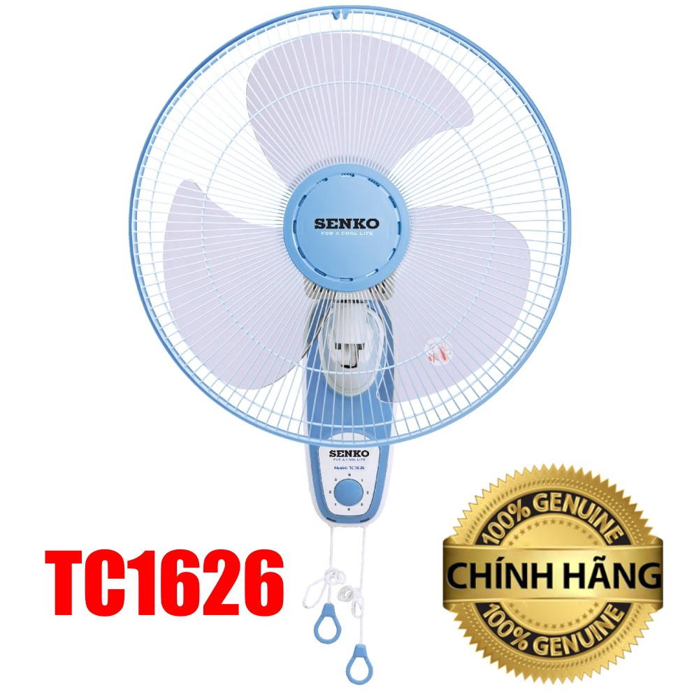 Combo thùng (2cái) Quạt Treo Tường 2 Dây SENKO TC1626 - Màu Ngẫu Nhiên - Hàng Chính Hãng