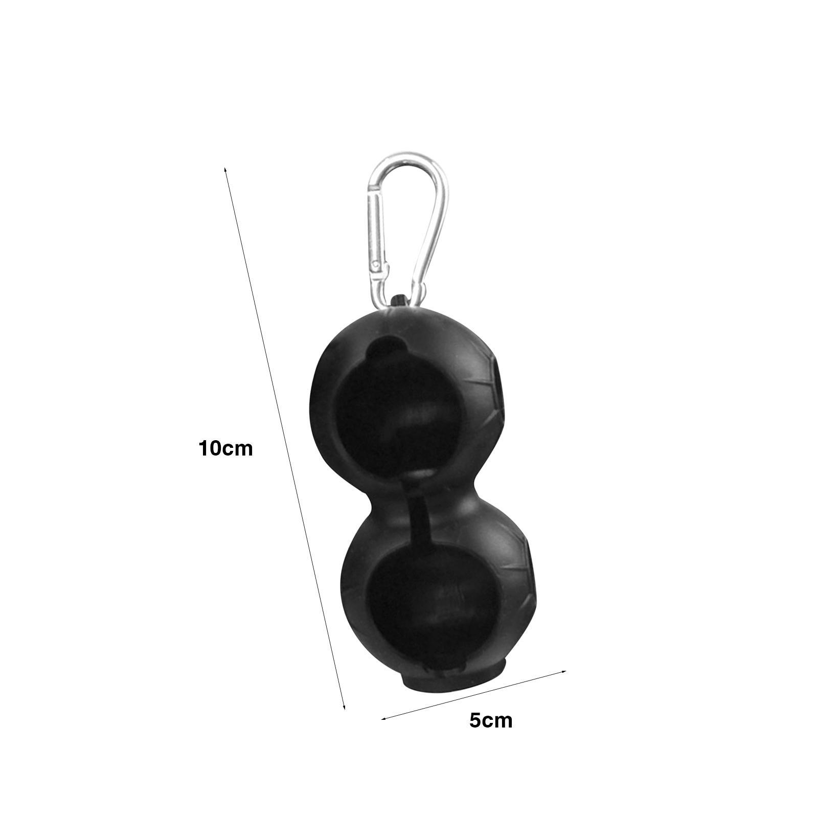 Silicone Golf Ball Holder Golf Double Protective Cover Bag Golf Ball Carrier