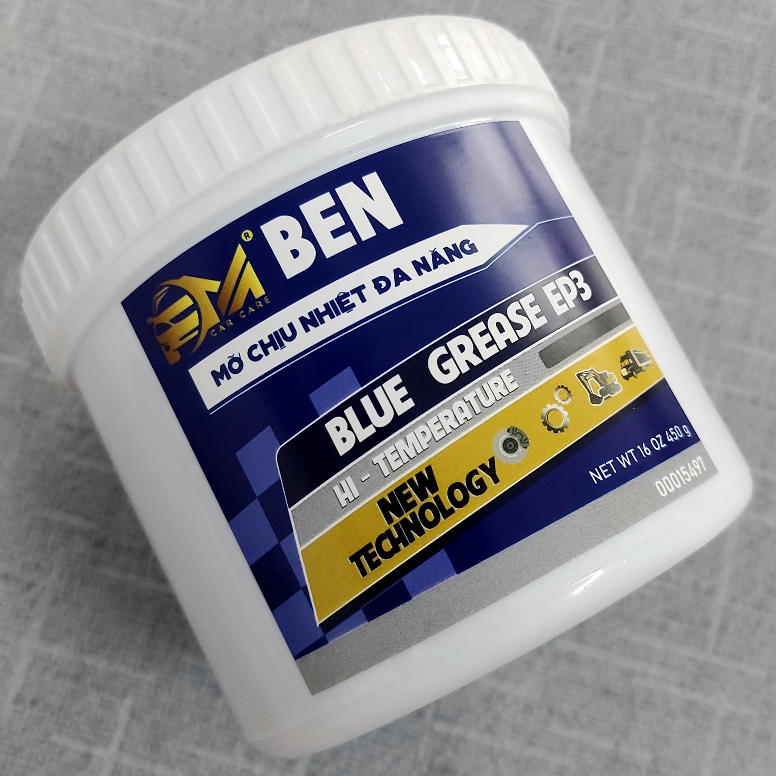 MỠ XANH ĐEN CHỊU NHIỆT BEN BLUE GREASE EP3 450GR CHỊU NHIỆT 260 ĐỘ