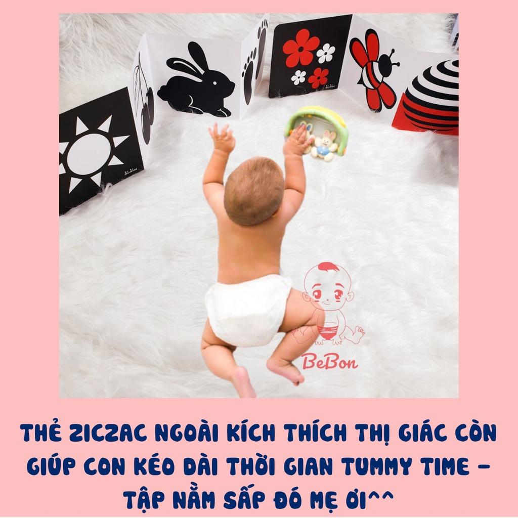 Bộ Thẻ Kích Thích Thị Giác Phát Triển Các Giác Quan - Thẻ FLASHCARD kết hợp Thẻ ZICZAC cho bé