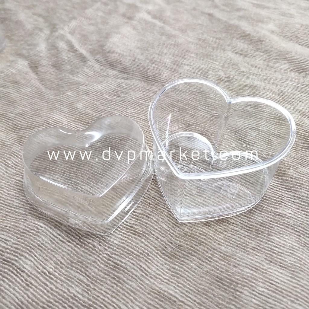 Ly nhựa đựng bánh mousse hình trái tim 6x7cm WH55