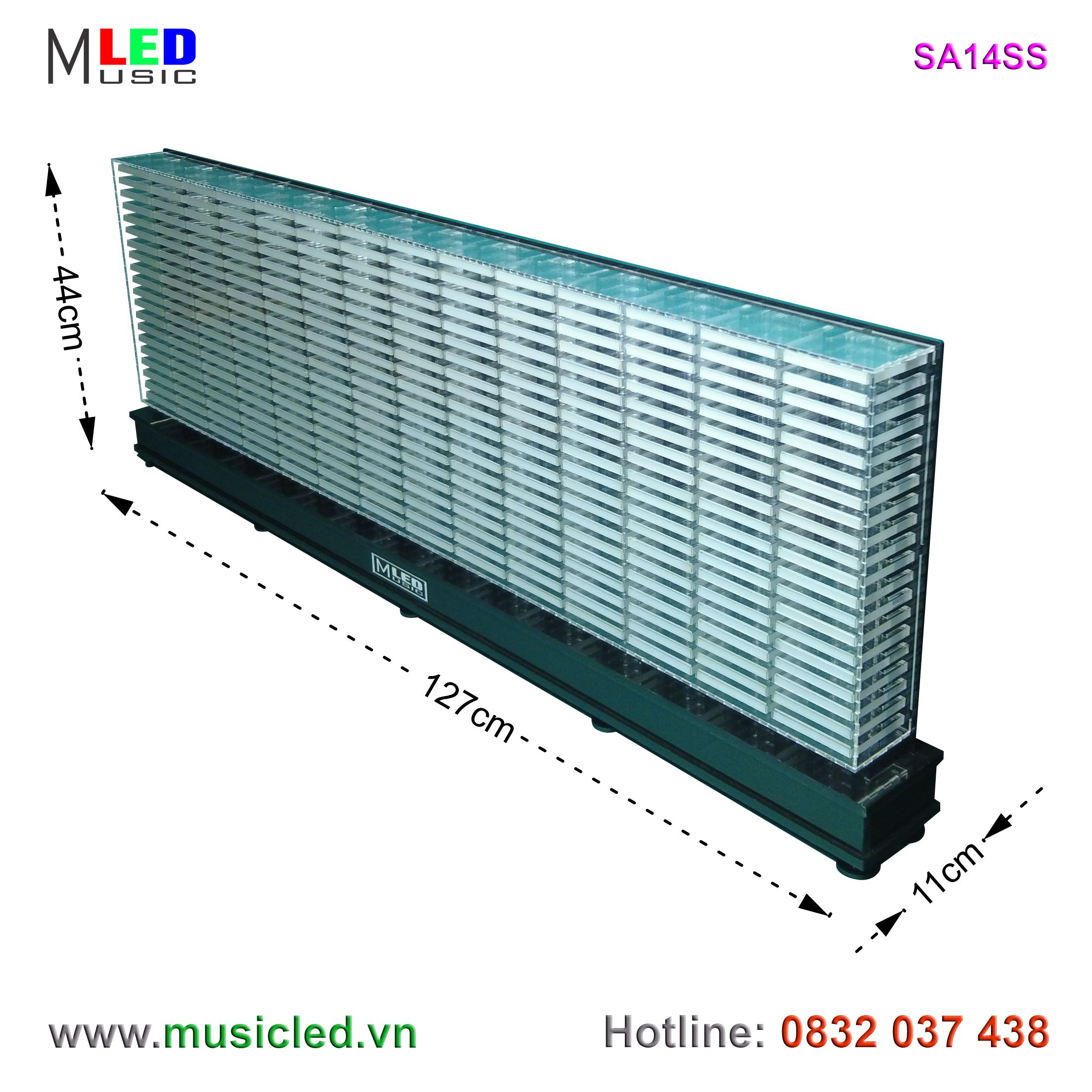 Dàn đèn Music LED nháy theo tần số nhạc 14 cột để bàn