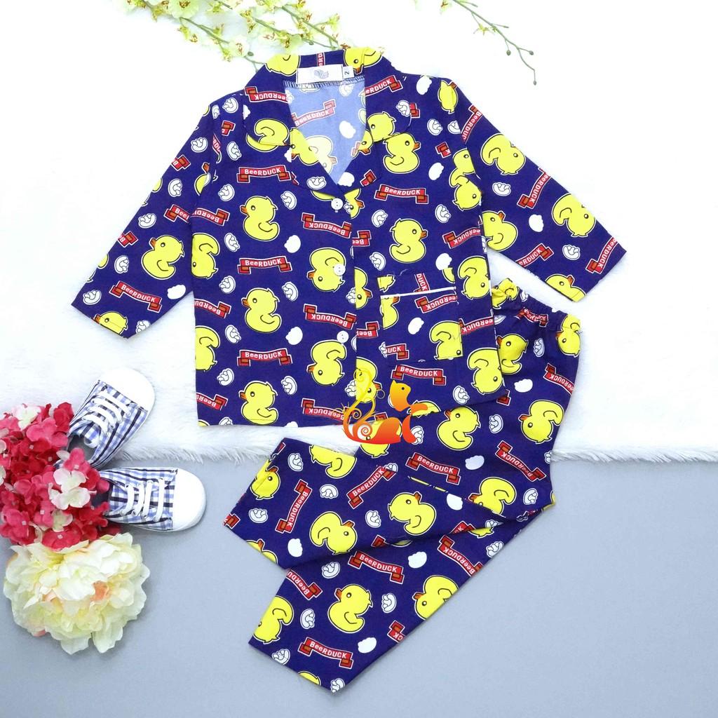 Đồ Bộ Mặc Nhà &quot;Vịt vàng - BeerDuck&quot; Pijama Kate Thái Quần Dài - Cho Bé 8-38kg