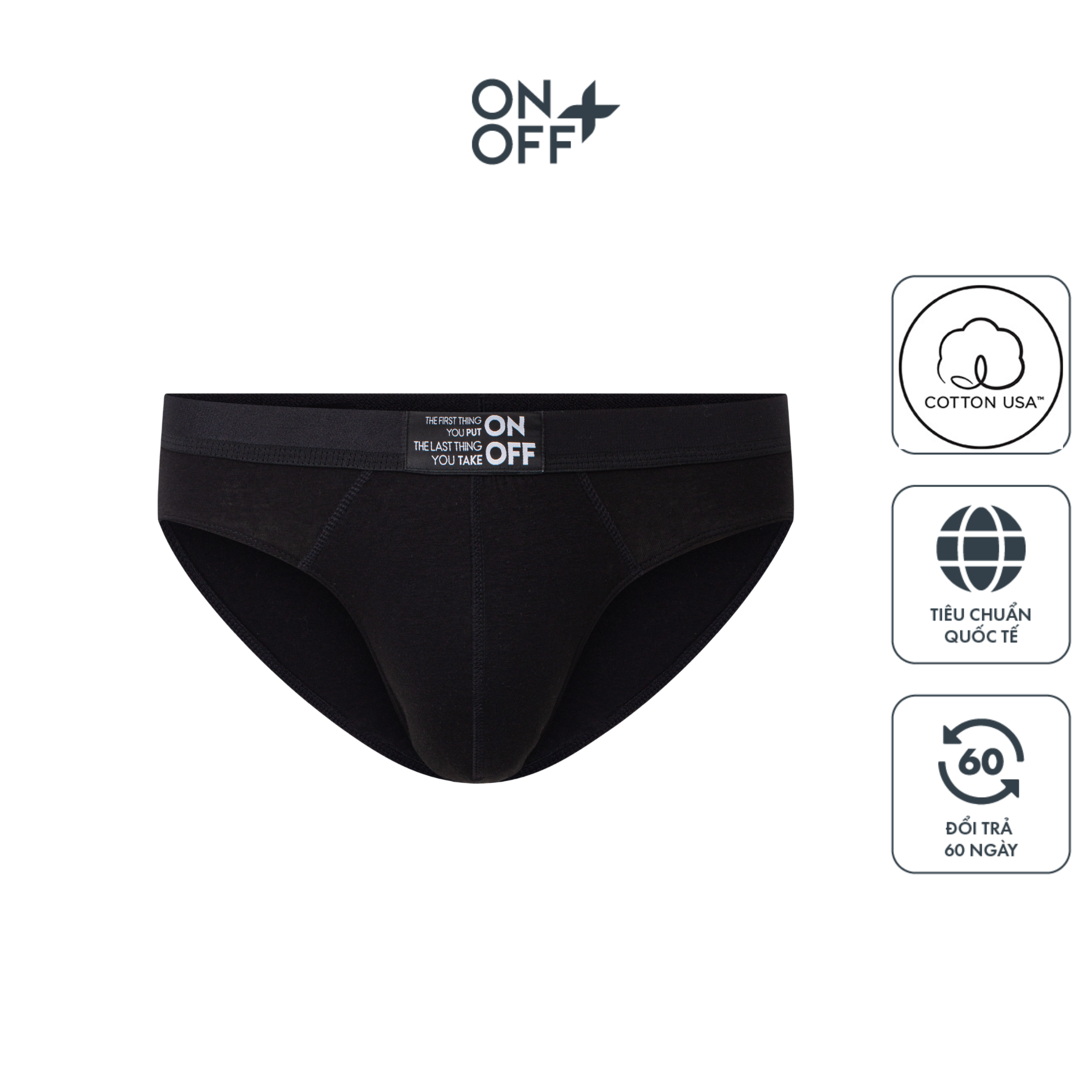 Quần lót nam cotton dáng brief thấm hút vượt trội an toàn làn da ONOFF - 18UQ24A054