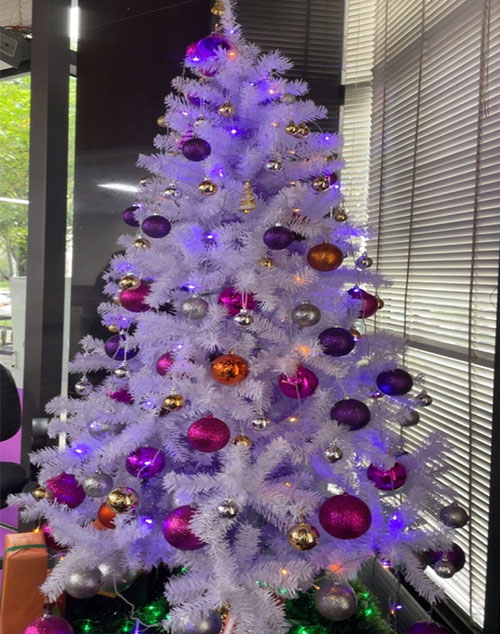 Cây thông noel màu trắng cao 1m2 - Tán dày và đẹp, cây thông chắc chắn và dể tháo lắp