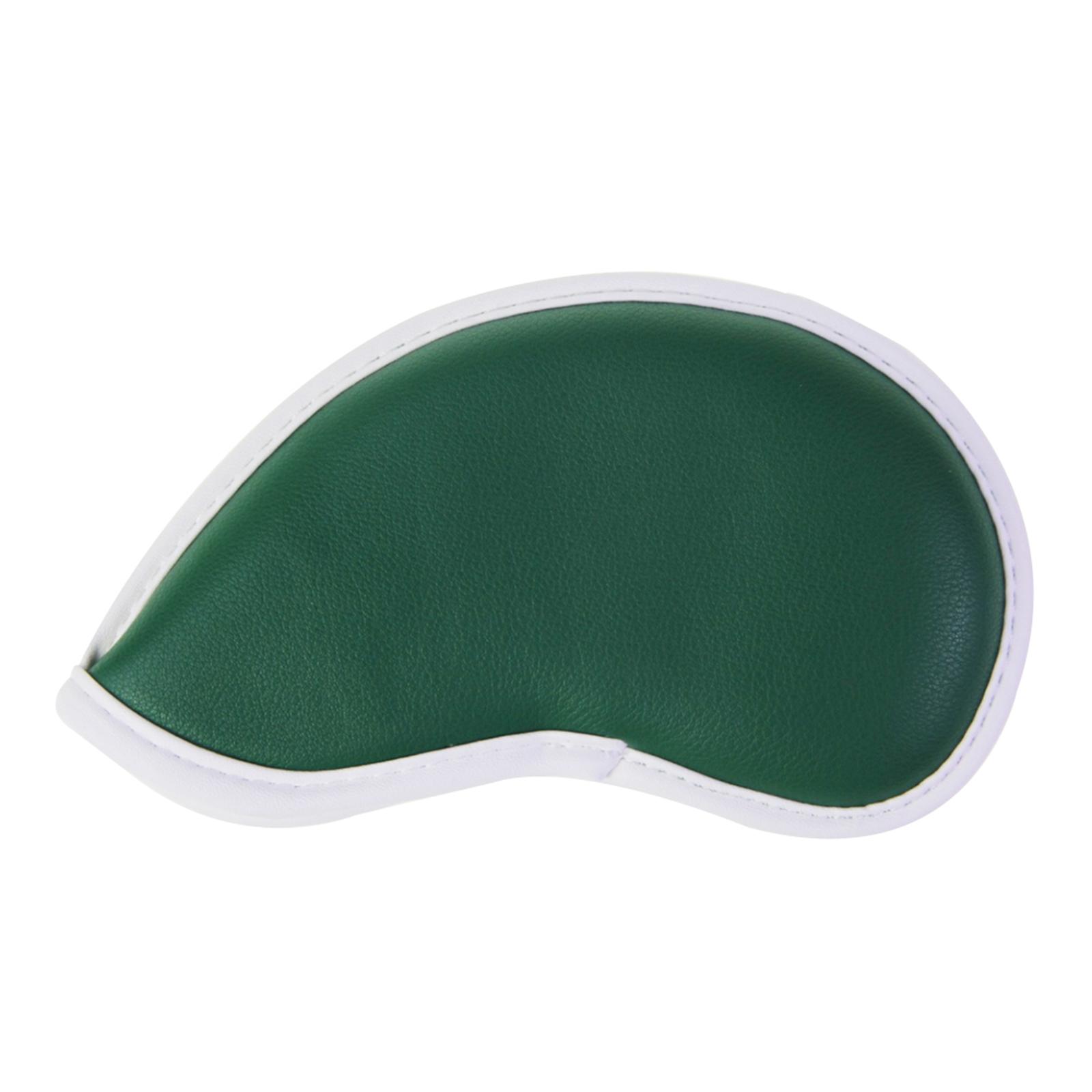 10PCS Golf Iron Covers, Thick PU Leather Golf Club Head Covers Set 4 5 6 7 8 9 P A S X Outdoor Golf Sports Equipments