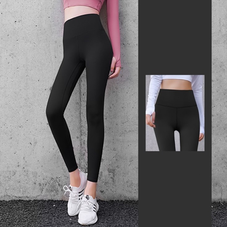 Quần legging cạp cao tập gym yoga aerobic nữ Linda025 vải dệt kim co giãn tốt, fit body