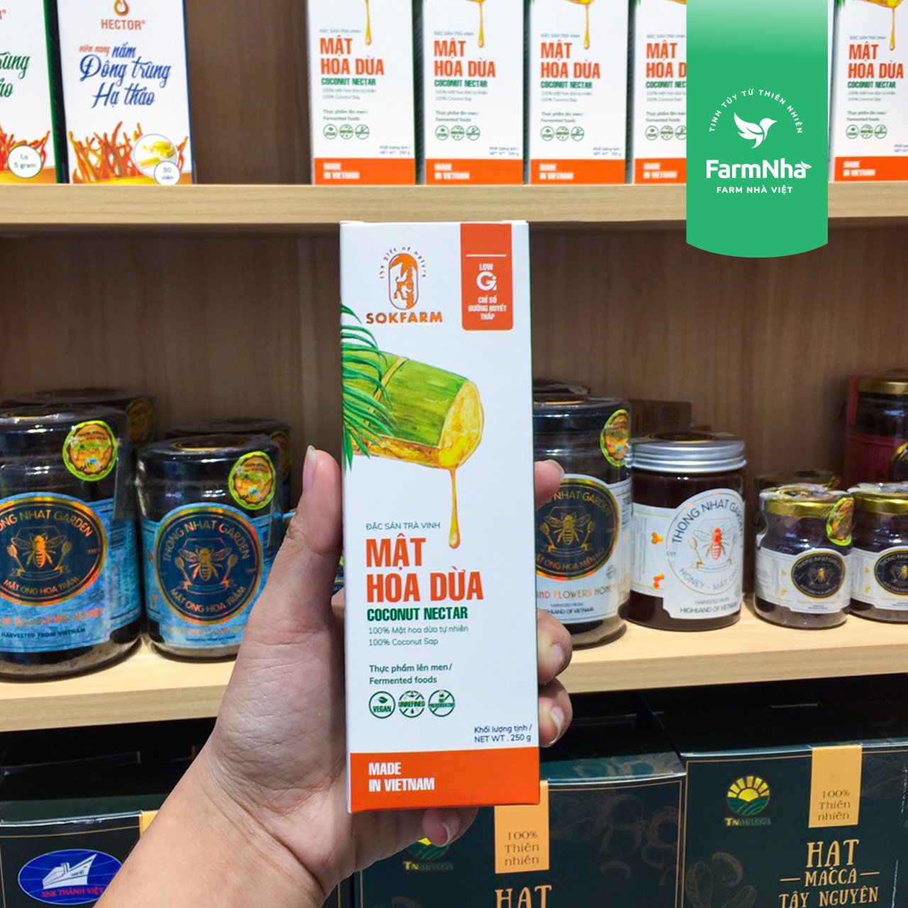 Combo Tiết Kiệm (12 chai x 250g) Mật Hoa Dừa Sokfarm 100% Organic - Hàng Chính Hãng - Ổn Định Đường Huyết, Phù Hợp Người Ăn Kiêng [FARM NHÀ VIỆT]